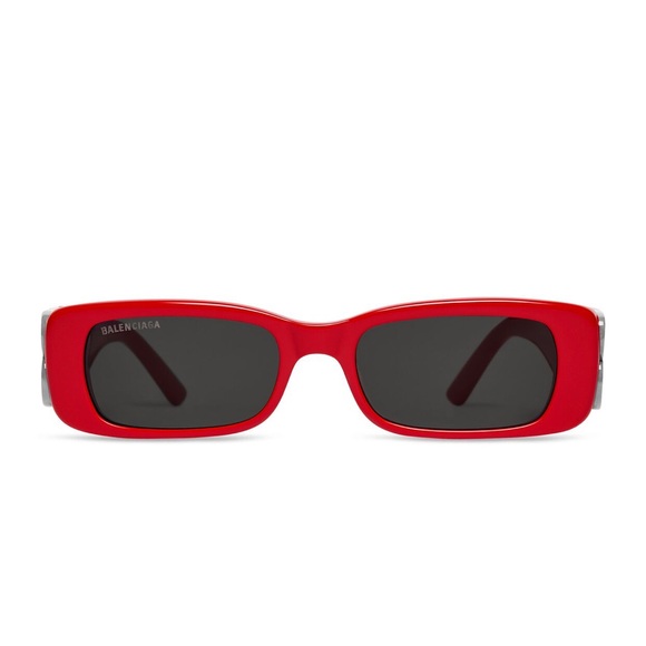 SOLD❤️BALENCIAGA dynasty rectangle in red acetate with Grey lense ♥️ - Picture 9 of 17